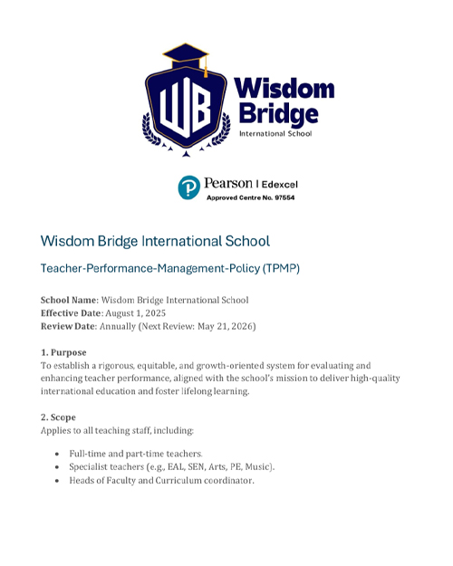 Teacher-Performance Management Policy