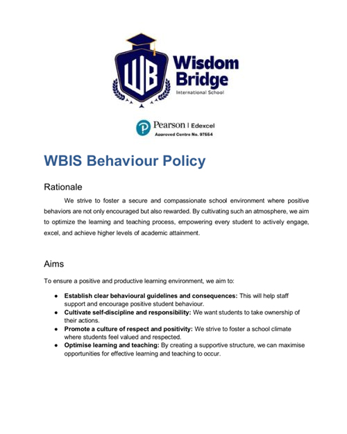 behiviour Learning Policy