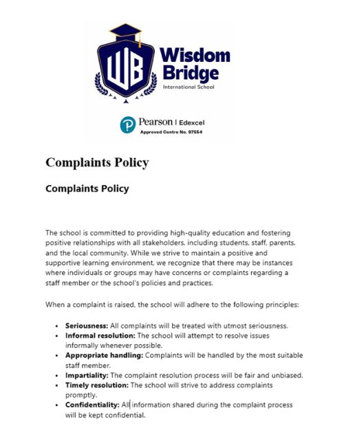 complaints Policy